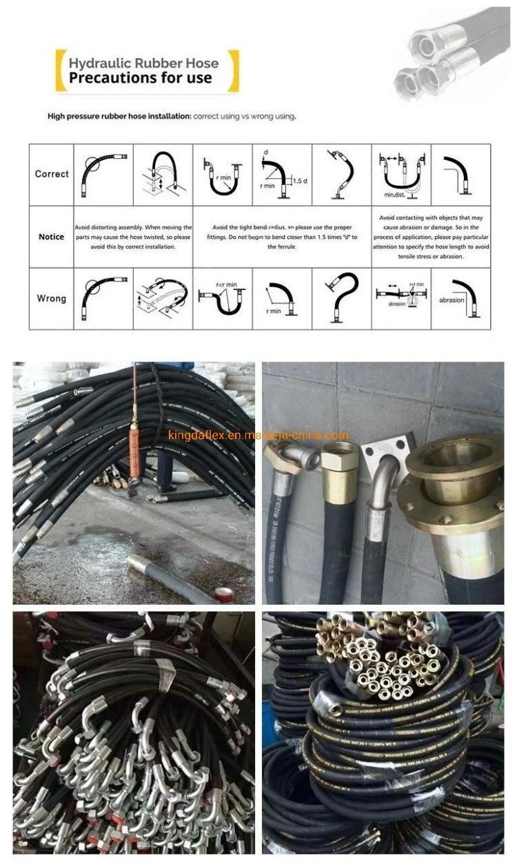 High Pressure 2sn 2 Layers Steel Wire Braided Hydraulic Hose