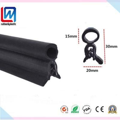Black Interior Exterior EPDM Rubber Pinchweld Profile with Small Side Blister for Car Doors Edge Guard