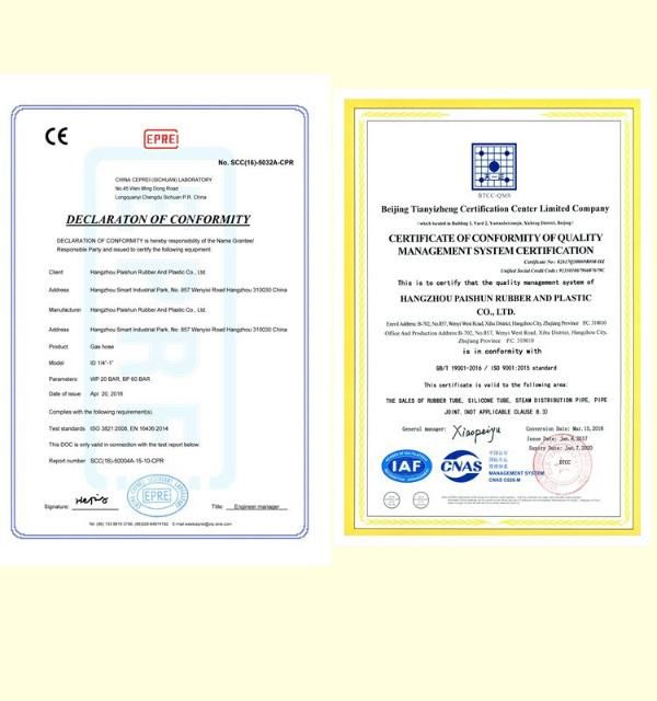 6*13mm EPDM Single Welding Hose with Ce Certificate