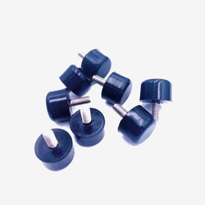 Isolation Soft Wearable Silicone Metal Stud Female Threaded Mounts Feet Rubber Bumper with Screw
