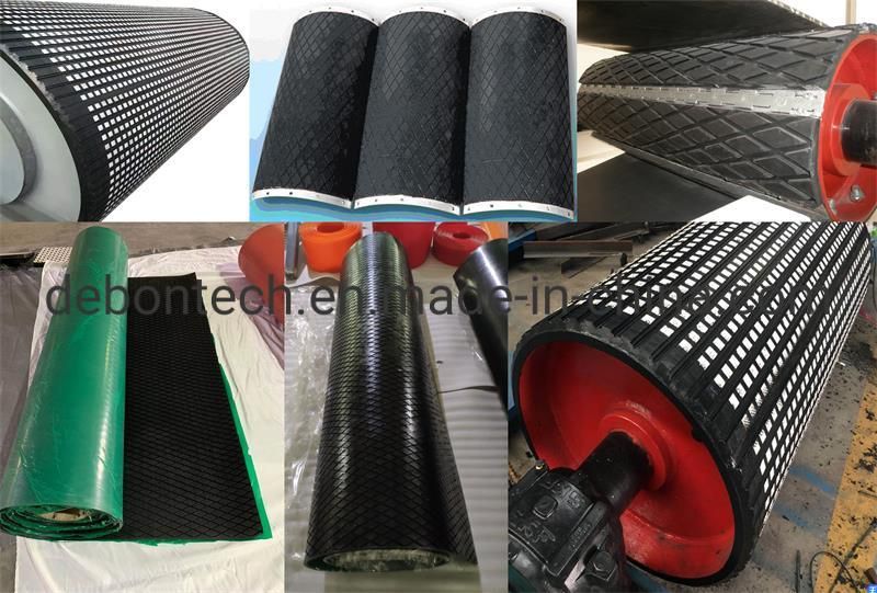 Conveyor Diamond Pulley Rubber Lagging with Cn Bonding