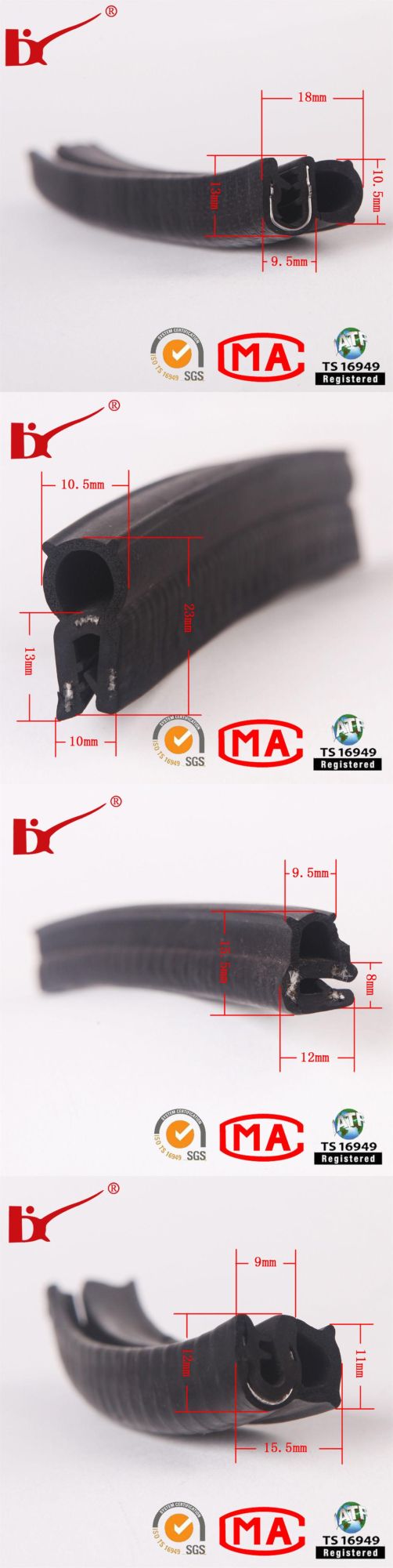 Automotive Seal Weather Stripping Rubber Sealing Strip Trim Cover Car Windshield Weather Seal