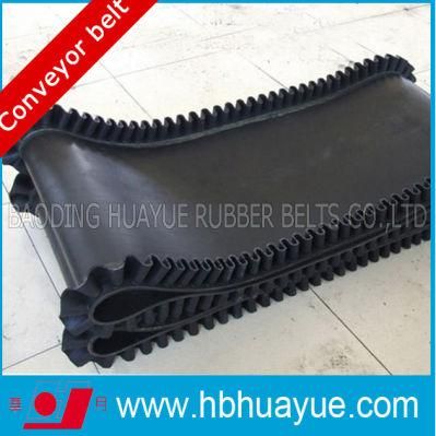Black Polyester/Nylon Canvas Flat Conveyor Belt with Sidewall