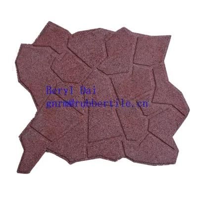 Crushed Stone Pattern Rubber Tile, 589*515.75*23mm