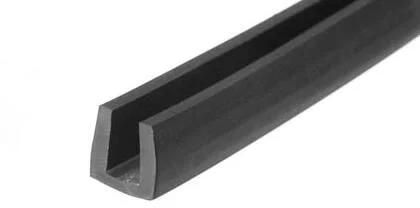 U Shaped Rubber Seal Strip EPDM Rubber Extrusions Glass Edge Guard Protector