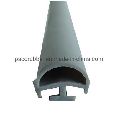 Heat Resistance Grey Color Silicone Rubber Door Seal Strip for Door Bottom Sealing