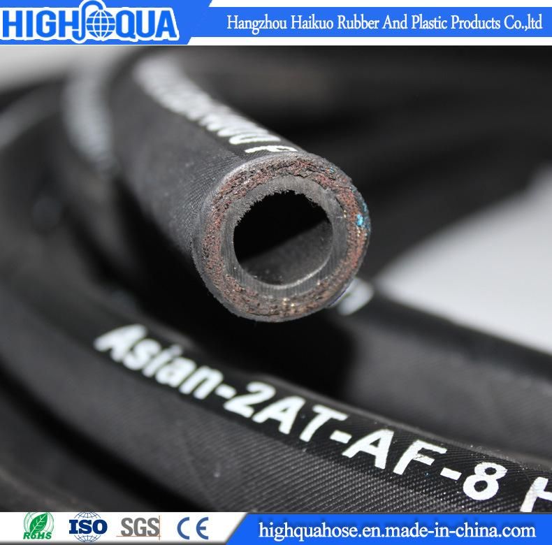Fabric Flexible Rubber High-Pressure Hydraulic Hose for Industrial with ISO9001 RoHS En ISO3821 FDA Reach Certification