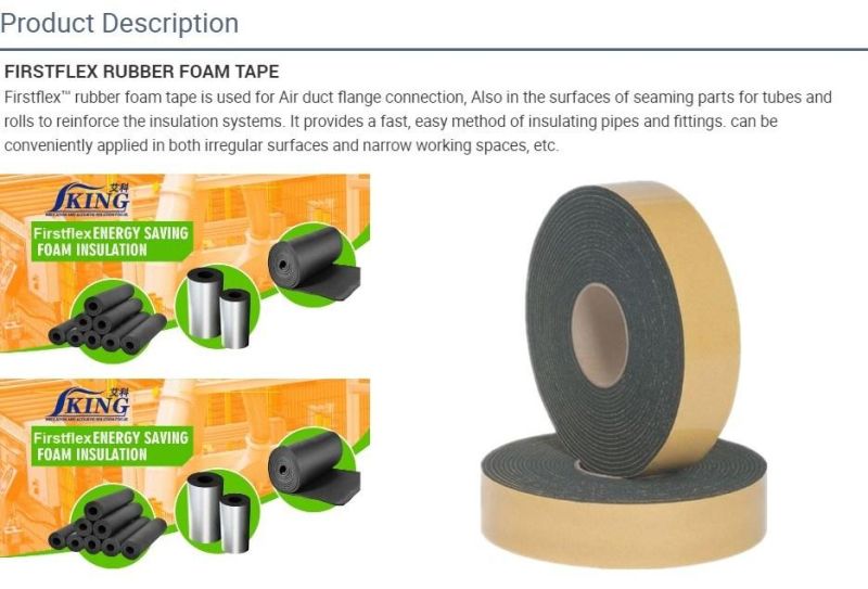 Fireproof Rubber Foam Gasket for HVAC Syestems
