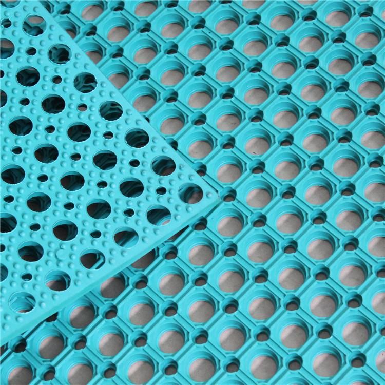 Anti-Fatigue Rubber Mat with Hole Anti Slip Boat Rubber Flooring Mat