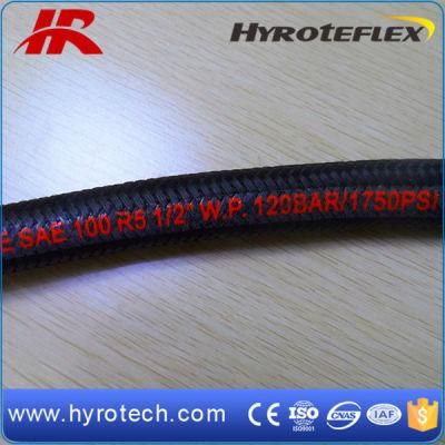 Single Wire Braid Textile Covered Hydraulic Rubber Hose SAE 100r5
