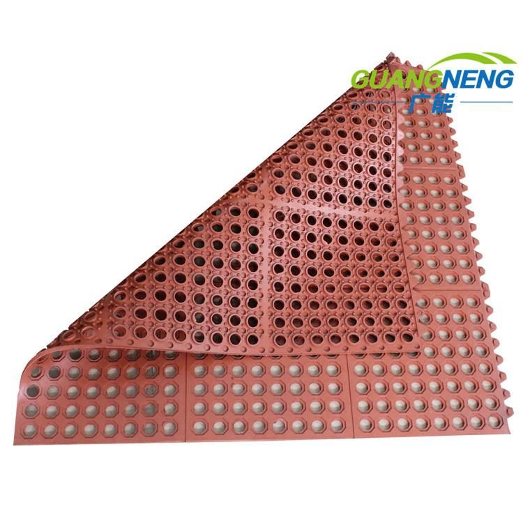 Anti-Slip and Anti-Fatigue Interlocking Porous Rubber Floor Mat