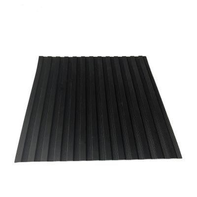 SBR EPDM NBR Safety Anti Slip Fine Wide Ribbed Corrugated Rubber Floor Mat