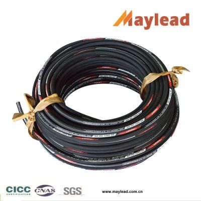 1/4 Inch High Pressure Steel Wire Braided Rubber Hose Air Hose En853 2sn SAE100r2at 0602