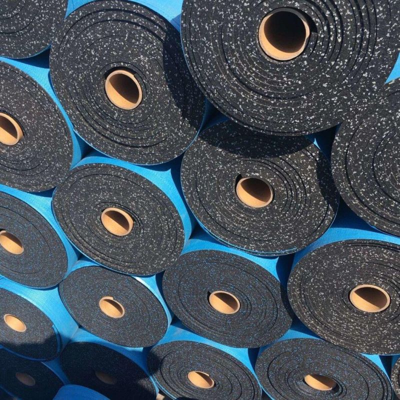 Waterproof EPDM Crossfit Gym Noise Reduction Rubber Flooring Rolls / Interlocking