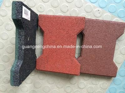 Colorful Playground Rubber Tile, Kindergarten Play Area Rubber Tile, 200*160*23mm