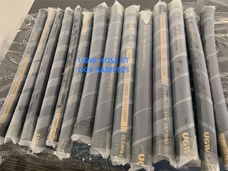 1/4′′ SAE 100r2 High Pressure 200, 000 Impulse Cycles Hydraulic Rubber Hose Pipe