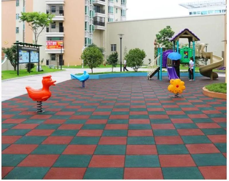 3/4 Inch Thick Rubber Studded Floor Tile Gym Mats