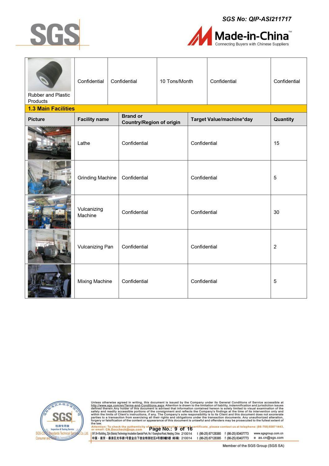 OEM & ODM High Quality Custom Vulcanized Hard Rubber Rollers