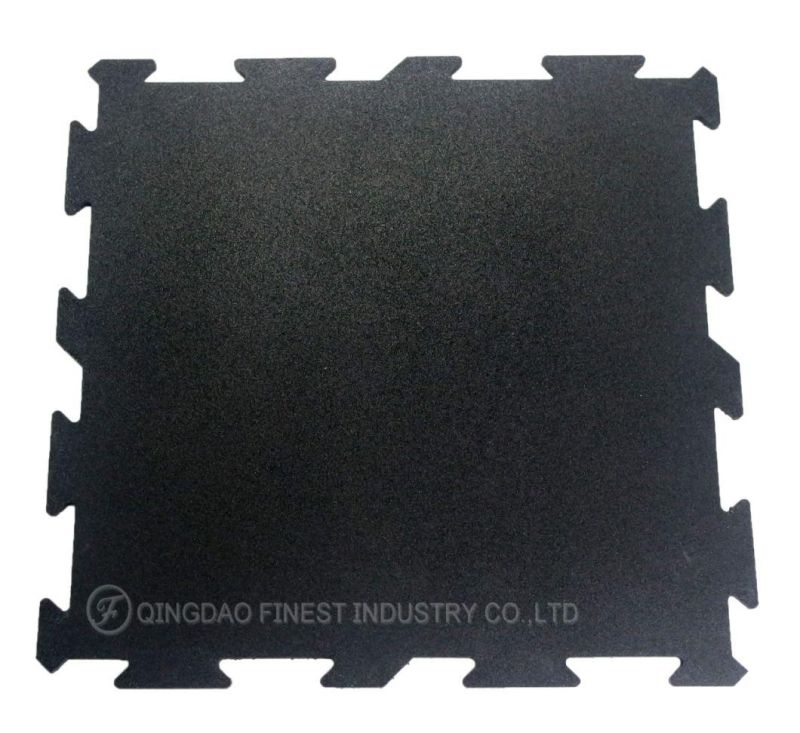 High Density Interlocking Gym Rubber Flooring Jigsaw Rubber Mat for Crossfit