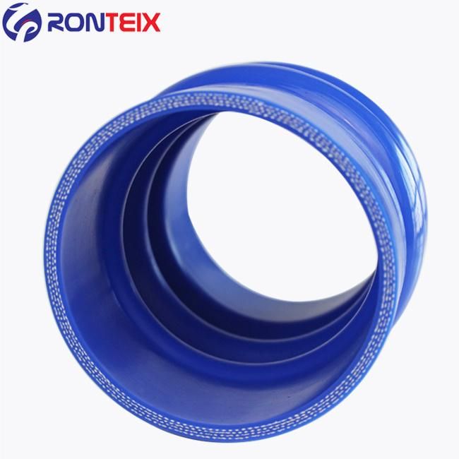 High Performance Blue Color 3 Rings Hump Silicone Hose