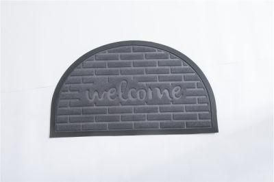 Scraping and Rubbing Plastic Straw Semi-Circular Environmental Protection Rubber Indoor and Outdoor Entrance Doormat