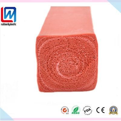 Silicone Square Foam Sponge Rubber Extrusion Sealing for Cabinet, Boat