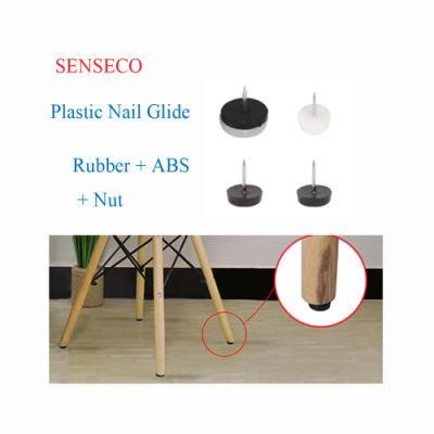 Adjustable Table Chair Leg Pads Leveling Feet Plastic Screw Nail Glide