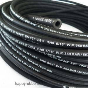 3/8&quot; Rubber Braided Hose En857 1sc 2sc Hydraulic Hose Flexible Hose Assembly