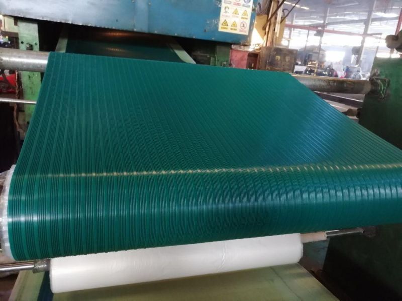 Anti-Slip 15mm Fine Ribbed Rubber Sheet Flooring Mats