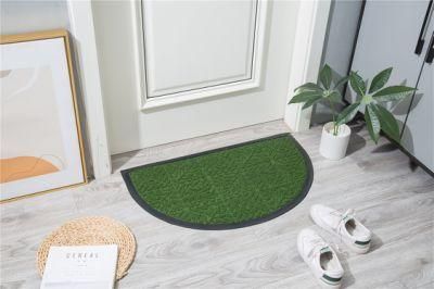 Semi Circular Eco-Friendly Plastic Grass Rubber Indoor and Exterior Door Mat