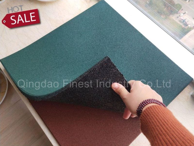 Certificated 500X500X25mm Outdoor Rubber Flooring for Playground