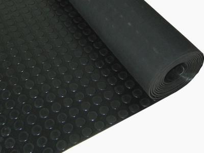 Round Button Rubber Sheet, Stud Rubber Sheet for Flooring Rolls with Red, Black Color