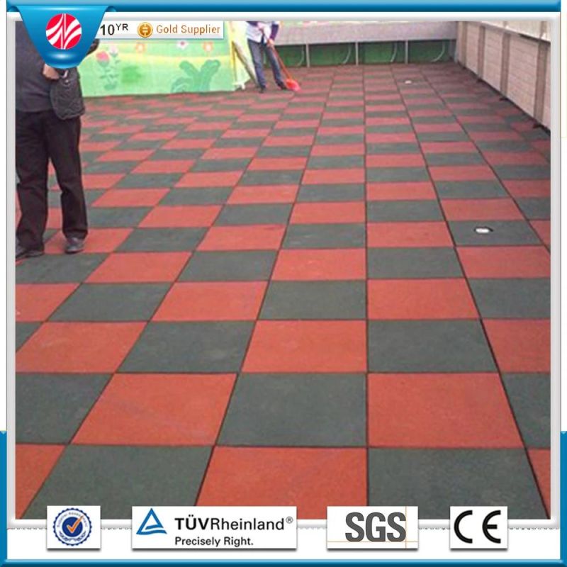 Playground Tiles for Children Safety Rubber Cushions Paver 50*50