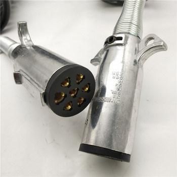 Heavy Duty Truck Hose 7 Pin Trailer Connector Spiral Cable 15 Pin Trailer Plug Plug Air Brake Hose