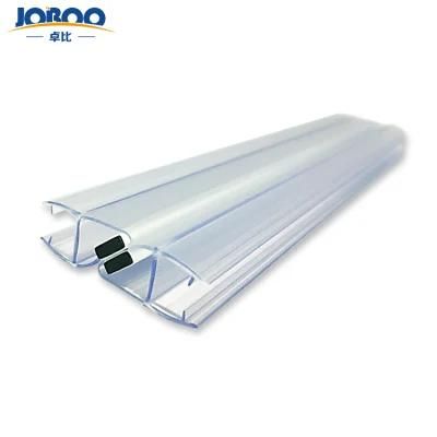 Plastic PVC Transparent Waterproof Magnetic Shower Seal Strip for Glass Door