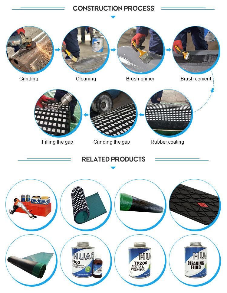 Ceramic Pulley Lagging Rubber Sheet with Cn Layer