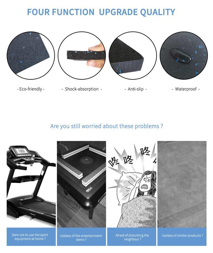 Shock Resistant Rubber Mats Used Under Treadmill
