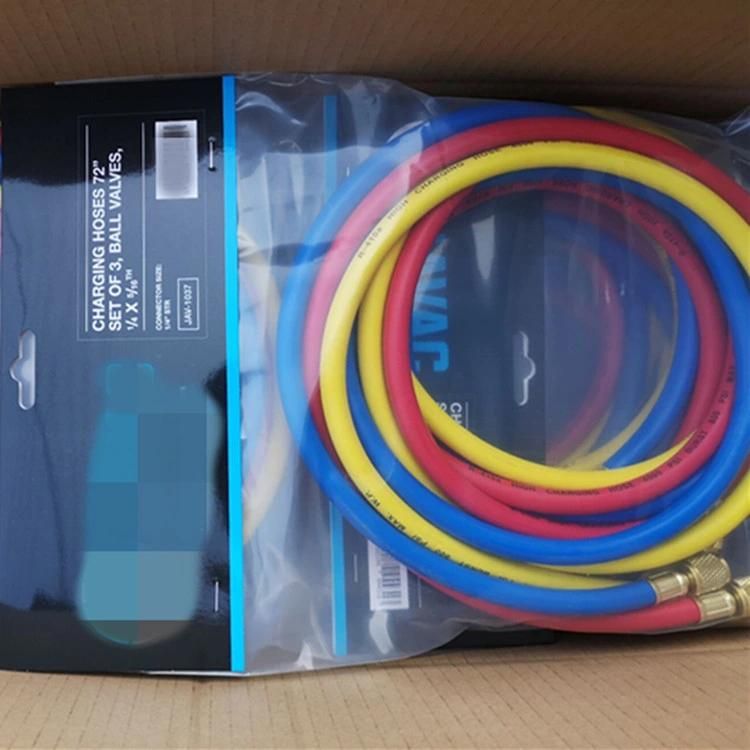 Red, Yellow, Blue, Black Color AC Freon Recharge Hose