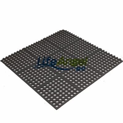 China Factory Manufacturer Red Anti Fatigue Kitchen Perforated Rubber Mats