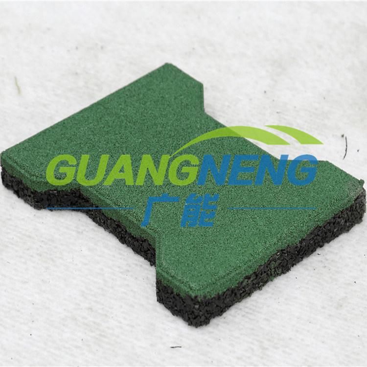 Colorful Horse Rubber Bricks Dog-Bone Pavers 43mm Thickness
