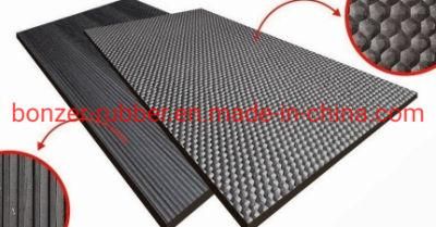 Hammer Groove Non-Slip Horse Stable Mat Cow Rubber Flooring Mats Sheet