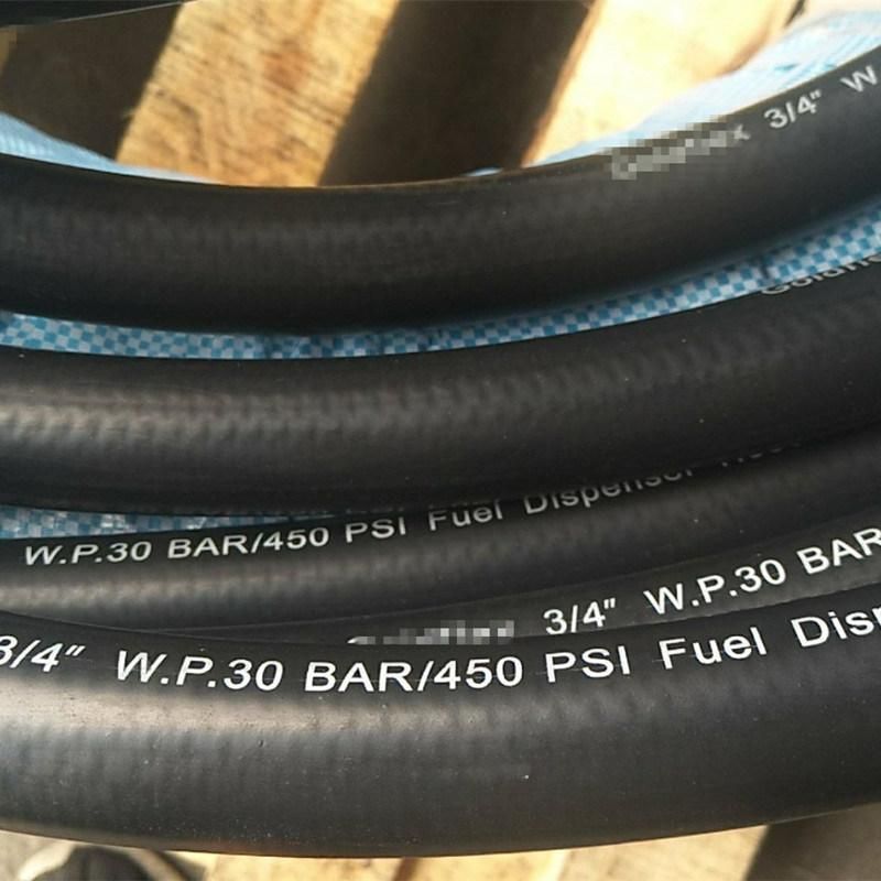 Flexible 3/4′′ Rubber Fuel Dispensing Hose with Single Wire Braid