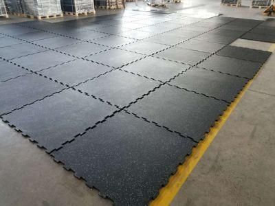 50X50cm Colorful Interlocking Rubber Mats for Fitness/Shockproof Interlock Rubber Tile No Smell Rubber Floor Tiles for Gym
