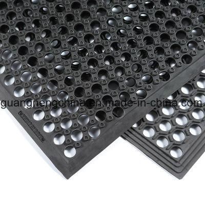 Antibacterial Floor Mat Drainage Rubber Mat Rubber Kitchen Mat (GM0406)