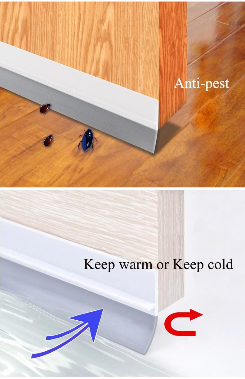 Adhesive Backed Weather Strip PVC Door Bottom Seal Sweep