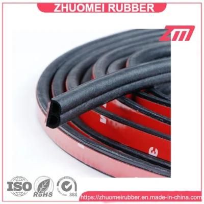 Soundproof Automotive B Shape Self Adhesive Rubber Seal