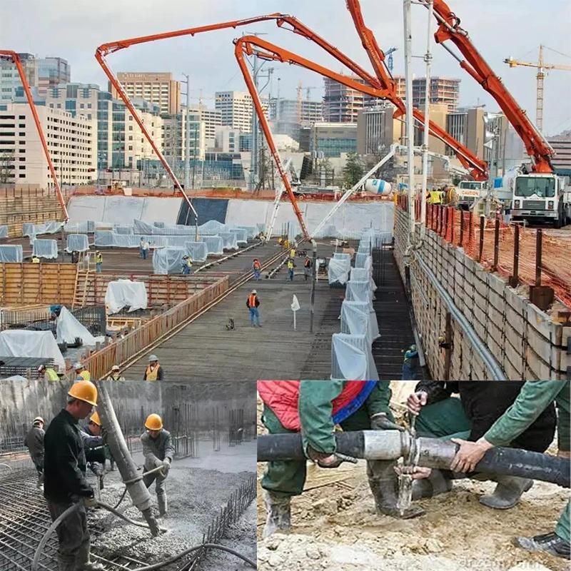 Abrasion Resistant Textile Cords & Steel Spiral Concrete Pump Rubber Hose
