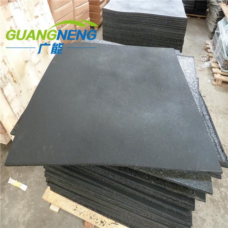 Gym Rubber Flooring Mat / Garage Gymnasium Flooring Tile