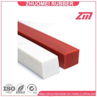 FDA Grade Solid Silicone Rubber Extruded Rectangle Seal 10X15mm