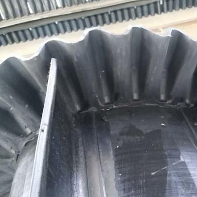 Vertical Angle Black Rubber Conveyor Belt / Sidewall Conveyor Belting